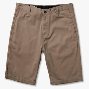 Volcom Tan Flat Front Shorts Classic Style